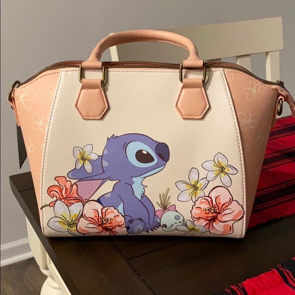 Loungefly Disney Lilo & Stitch flowers satchel bag
